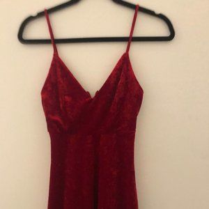 Velvet red Mini dress
